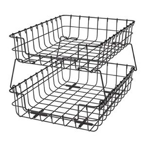 Letter Tray Mail Sorter Black Metal (IKEA Pleja)